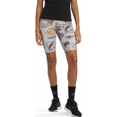 Adidas X Farm Bike Shorts Korte Broeken Dames - Grijs - Maat XL (46-48) - Katoen Jersey