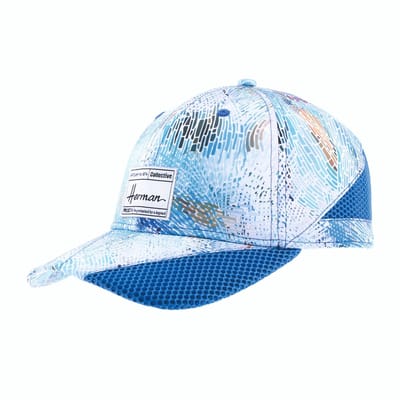 Herman casquette baseball été à motif bleu et mesh uni taille unique L réglable par velcro