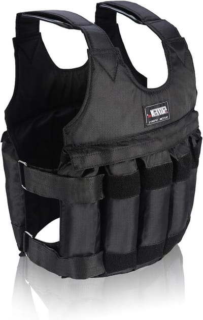 Verstelbaar gewichtsvest voor bokstraining, fitness en krachttraining met verwisselbare gewichten tot 20kg/50kg