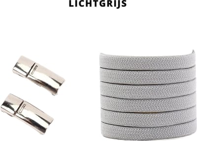 Beste Veters - Veters - Veters elastische - Veters Magnetische - Schoenaccessoires - Veters 100 cm - Veters lichtgrijs