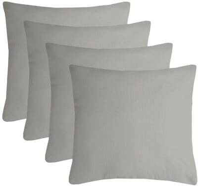 Stof Textile sierkussen Nelson - 4x - lichtgrijs - 60 x 60 cm - bank kussens - zitkussens - binnen/buiten - polyester