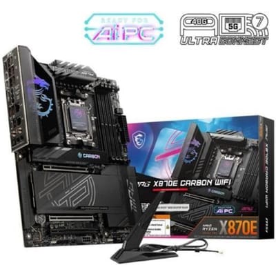 MSI MPG X870E CARBON WIFI - Moederbord - ATX - Socket AM5 - AMD X870 - DDR5 - USB 4 - Wi-Fi 7 - Realtek Audio