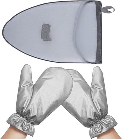 Stoom Handschoenen - Strijkset - Kleding Stomen - Hittebestendig - 30 x 25 x 4 cm - Grijs