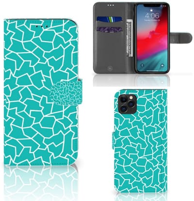 Apple iPhone 11 Pro Max Hoesje Cracks Blue