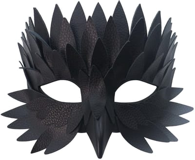 Dailygoods- Vogelmasker Elegant - Halloween-masker - Half gezichtsmasker - Dames/Heren - Kostuumfeest - Kunststof met veerdetails