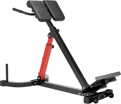 Roman Chair Hyperextensiebank, 350 Lbs Verstelbare Extensiemachine, Multifunctionele Trainingsmachine voor Bilspieren, Hamstrings, Onderrug, Buikspieren, Thuisgymnastiek