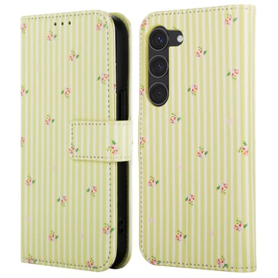 imoshion Hoesje - Geschikt voor Samsung Galaxy S23 - Design Bookcase smartphone - Garden Stripes