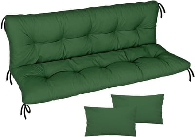 FEROCITY - Tuinschommelkussen - Waterafstotend - Zitcomfort - Onderhoudsvriendelijk - Duurzaam - 185 x 50 x 50 x 10 cm - Polyester - Groen
