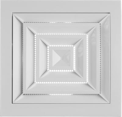 Ventilatierooster met Flens - Afsluitrooster Insectenbescherming - Ventilatie Ontluchting - Insectenwerend Rooster - Diameter 100 mm - Wit