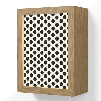 Wandlamp 15x20 cm - Oplaadbaar - Klassiek - Stippen - Zwart - Wandlampen binnen woonkamer - Slaapkamer lamp met kabel - Decoratieve nachtlamp - Vloerlamp snoer
