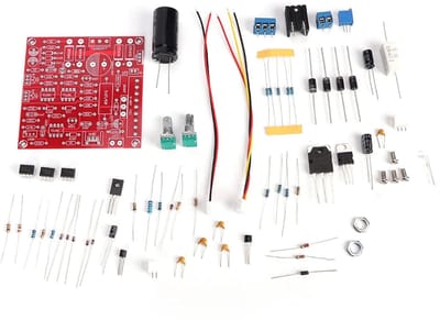 Regelbare Voedingsbron DIY Kit 0-30V 2Ma-3A - Stabiele, Traploze Aanpassing voor Elektronica Projecten en Hobby's