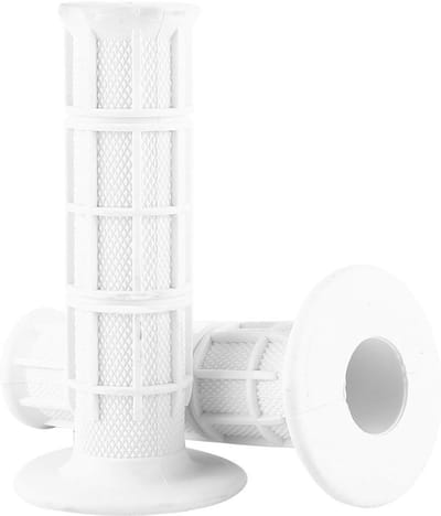 Universele 7/8 inch Motorfiets Handvatten van Rubber, Antislip Set van 2 in Wit voor Comfort en Grip