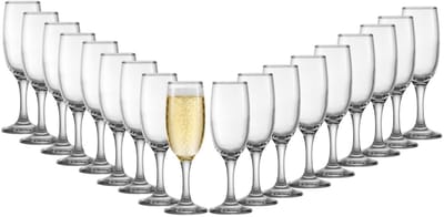 Uniglass Champagneglazen Dubai - 18x stuks - cava / prosecco glazen - 186 ml