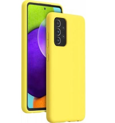 Bigben Connected, Hoesje geschikt voor Galaxy A52 / A52s - Hardcase Siliconen Soft Touch, Geel
