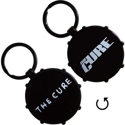 The Cure - Logos Drum Double Sided Sleutelhanger - Zwart
