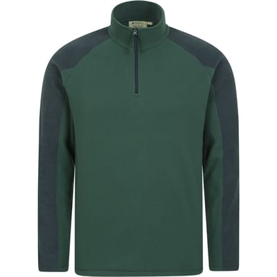 Mountain Warehouse Heren Ashbourne II Half Zip Fleece Top (Kaki Groen)