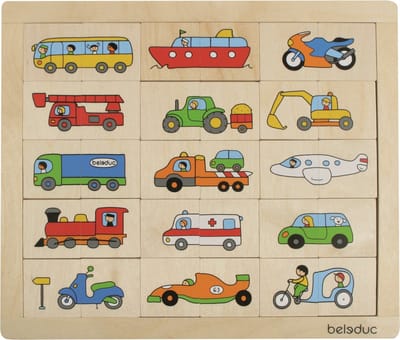 Beleduc - Diverse opties - Transportpuzzel, Memory of Match & Mix