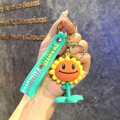 Planten vs. Zombies Sleutelhanger Anime Klassiek Spel Monster Erwten Karakter Zonnebloem Sleutelhanger Tas Hanger Kinder Speelgoed Cadeaus Vrienden multi