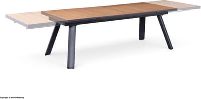 Tuintafel Fontana Hout/Teak Uitschuifbaar 220-340 cm | Antraciet Aluminium Frame