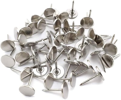 Decoratieve Spijkers - Meubelnagels - Meubels Stofferen - Platte Kop - 11 x 17 mm - Zilver