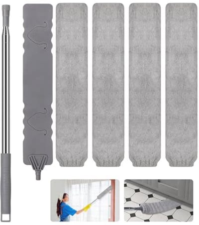 Telescopische stofdoek met wasbare doeken - Uittrekbare plumeau voor huishoudelijk gebruik