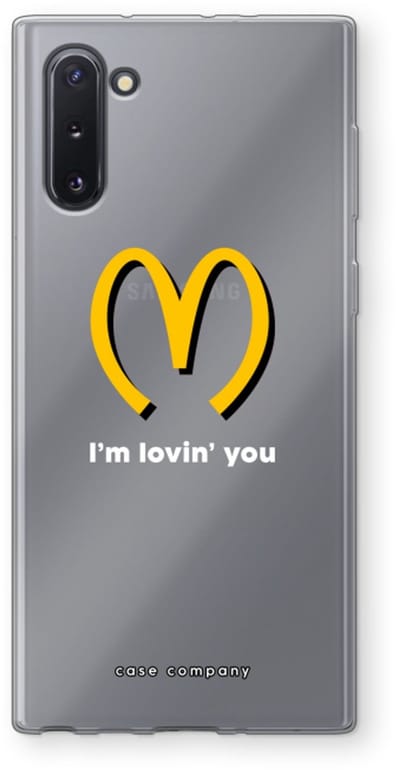 Case Company® - Hoesje geschikt voor Samsung Galaxy Note 10 hoesje - I'm lovin' you - Soft Cover Telefoonhoesje - Bescherming aan alle Kanten en Schermrand