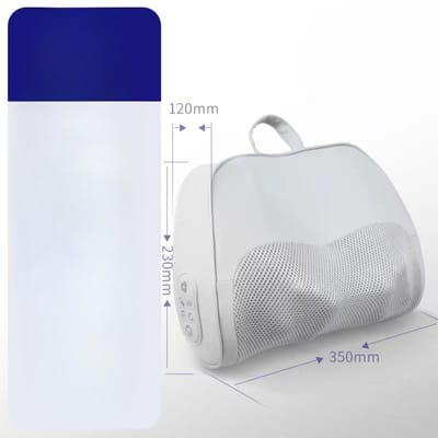 Cervicale Wervelkolom Massagekussen Verwarmend Nek, Rug, Taille, Gehele Lichaam Kneedbaar, Multifunctioneel Kussen, Automatische Schouder- en Nekmassager white