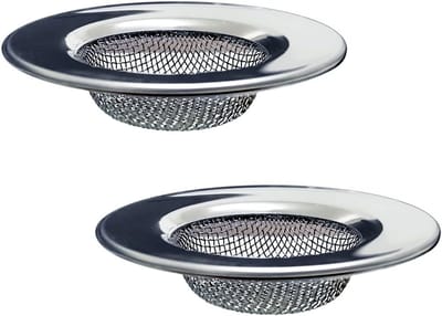 2x RVS Doucheputzeef Haarvanger voor Bad, Wastafel en Afvoer - 3,8 cm