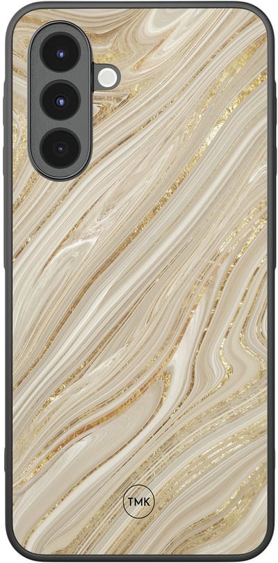 Hoesje geschikt voor Samsung Galaxy A17 - Blush bloom - Roze - TPU case - Bloemen - Hardcase zwart telefoonhoesje