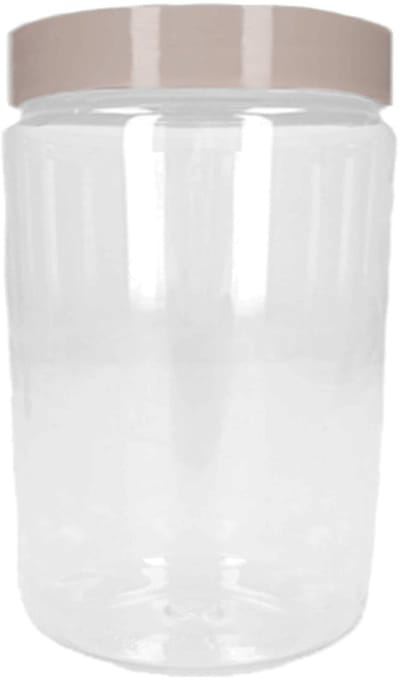 Forte Plastics Voorraadpot/bewaarpot - 1L - kunststof - beige - B10 x H17 cm