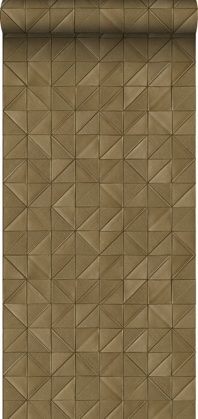 ESTAhome behang grafisch 3D motief bronze - 50 x 900 cm - 139326