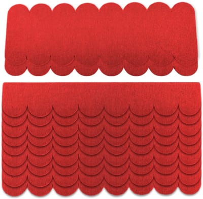 Dailygoods - 32 stuks dakshingles voor vogelhuis, mini zelfklevende dakfolie, vilten dakshingles 30 cm, DIY dakbedekking voor vogelhuis, nestkastje, konijnenstal, insectenhotel (rood, 1)