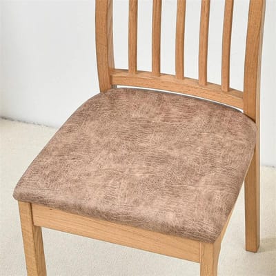 1/2/4/6 pièces Housses de chaise élastiques Housses de siège de chaise en spandex extensible Amovibles Anti-salissure Housses de tabouret pour Hôtel Banquet Fête 1pc beige