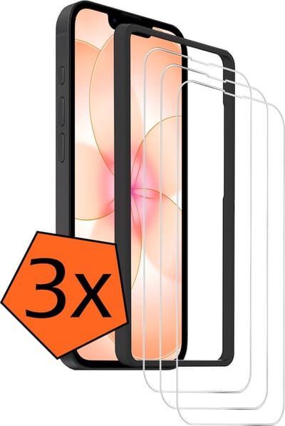 Screenprotector - 3 Stuks - Geschikt voor Apple iPhone 17e - Met Installatie Frame - Gehard Glas - Beschermglas - Tempered Glass - Screen Protector