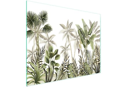 TMK ArtDeko - Snijplank Glas - 52x30 cm - Motief Liście - Hittebestendig