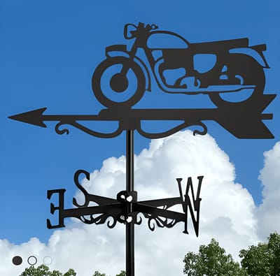 Metalen Windspinner met Dierenmotief - Smeedijzeren Tuin Decoratie voor Buiten - Ornament voor Daktuinen & Binnenplaatsen-Motorfiets-Belle‘s product-Belle's product