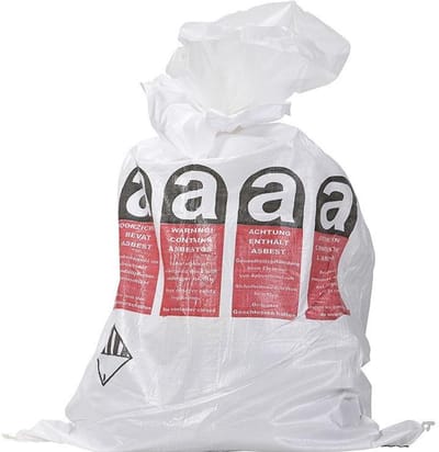 25x | Asbestzakken 80x120cm | 80L | 30KG | Met dubbele binnenzak