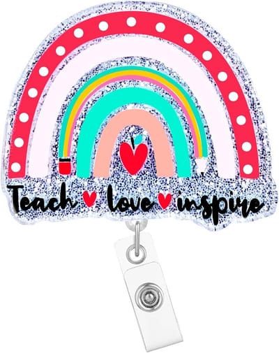 Intrekbare Badgehouder met Regenboog Liefde voor Verpleegkundigen en Medisch Personeel