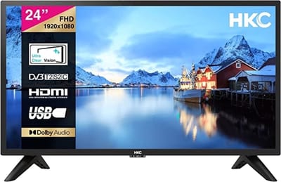 HKC 24F1D-A2EU FHD 1920x1080 LED-tv van 60 cm (24 inch) (Triple Tuner (DVB-C / -T2 / -S2), CI+, HDMI, USB)