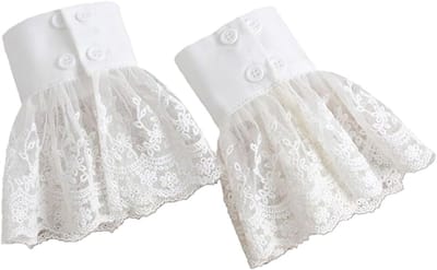 Daity 1 paar - Afneembare geplooide mouwmanchetten voor dames – decoratieve overmouwen en hemdmanchetten