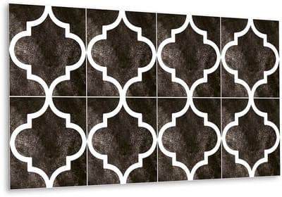 Tulup PVC Wandpaneel - Arabisch Patroon Vinyl Wandpaneel - 100 cm x 50 cm - Grijs Vinyl Wandpaneel - 1 stuk - PVC Wandpaneel - Mozaïek Muurpaneel - Vinyl Wandbekleding - Plaktegels Keuken en Badkamer