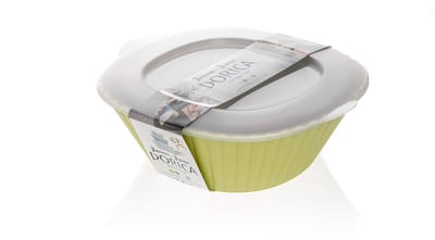 Saladeschalen 'Dorica' met deksel - 3-delig - lunchbox - Saladekom - Magnetronbestendig - Mealprep - Licht Groen
