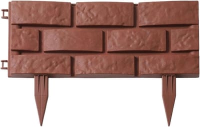 Tuinranden Set - Bloembakranden Decoratie - Tuin Vormgeven - Flexibel Weerbestendig - 30x43 cm - Bruin