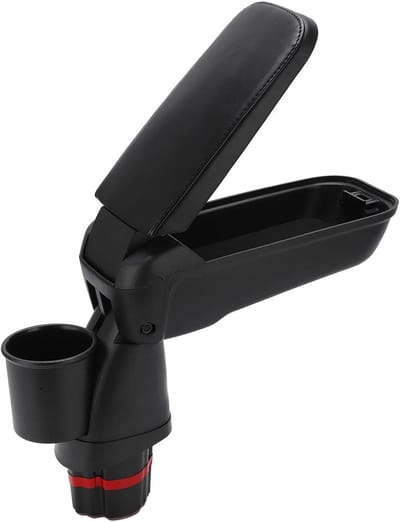 Dailygoods- Armsteunbox - Brede/Diepe Opbergruimte - Kwaliteitsleer/ABS-materiaal - Perfecte Pasvorm - Slim Ruimtegebruik - Geschikt voor Smart Fortwo/Forfour 453 15-19 - Opbergbox