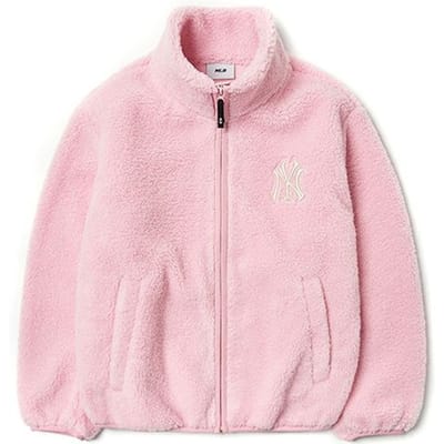 MLB New York Yankees Los Lamswol Fleece Logo Jas Uniseks Jas Roze 3AJPF2916-50PKS L white