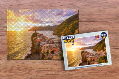Puzzel Zonsondergang in Cinque Terre - Legpuzzel - Puzzel 1000 stukjes volwassenen