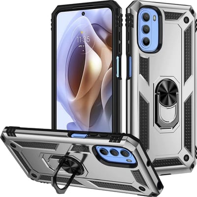 Hoesje geschikt voor Moto G41 / Hoesje geschikt voor Moto G31 hoesje Hybrid Armor Anti-Shock hoesje Zliver - Hoesje geschikt voor Moto G31 / G41 Hoesje kickstand Ring houder cover TPU backcover hoesje