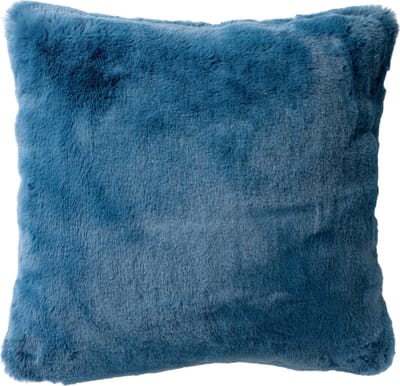 Dutch Decor ZAYA - Kussenhoes 45x45 cm - bontlook - effen kleur - Provincial Blue - lichtblauw - met rits - zonder binnenkussen