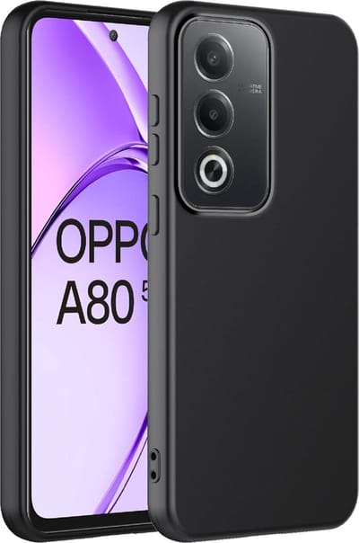 Casemania Hoesje Geschikt voor Oppo A80 - Zwart - Siliconen Back Cover