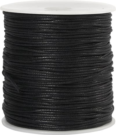 Katoenkoord, dikte 1 mm, zwart, 100 m/ 1 doos